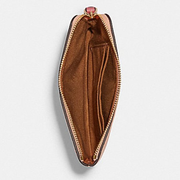 Coach Corner Zip Wristlet In Colorblock With Horse And Carriage - Picture 2 of 16